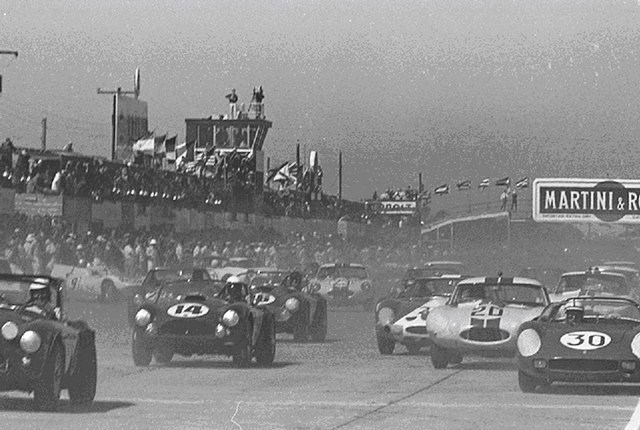 Dave MacDonald and Fireball Roberts co-drive the Shelby Cobra Roadster at the 12 HRS Sebring in 1963